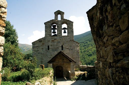Kirche-Coll Kirche Coll Vall de Boí Aigüestortes in den Pyrenäen
