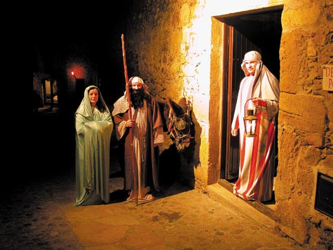 Pals05 mit esel Lebendige Krippe in der Weihnachtszeit – Pessebre vivent in Pals    