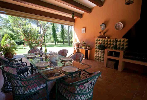 Grill ecke der Villa